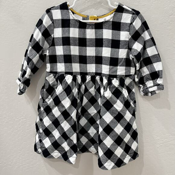 Hanna Andersson Buffalo Gingham Check Plaid Flannel Dress - Picture 1 of 7